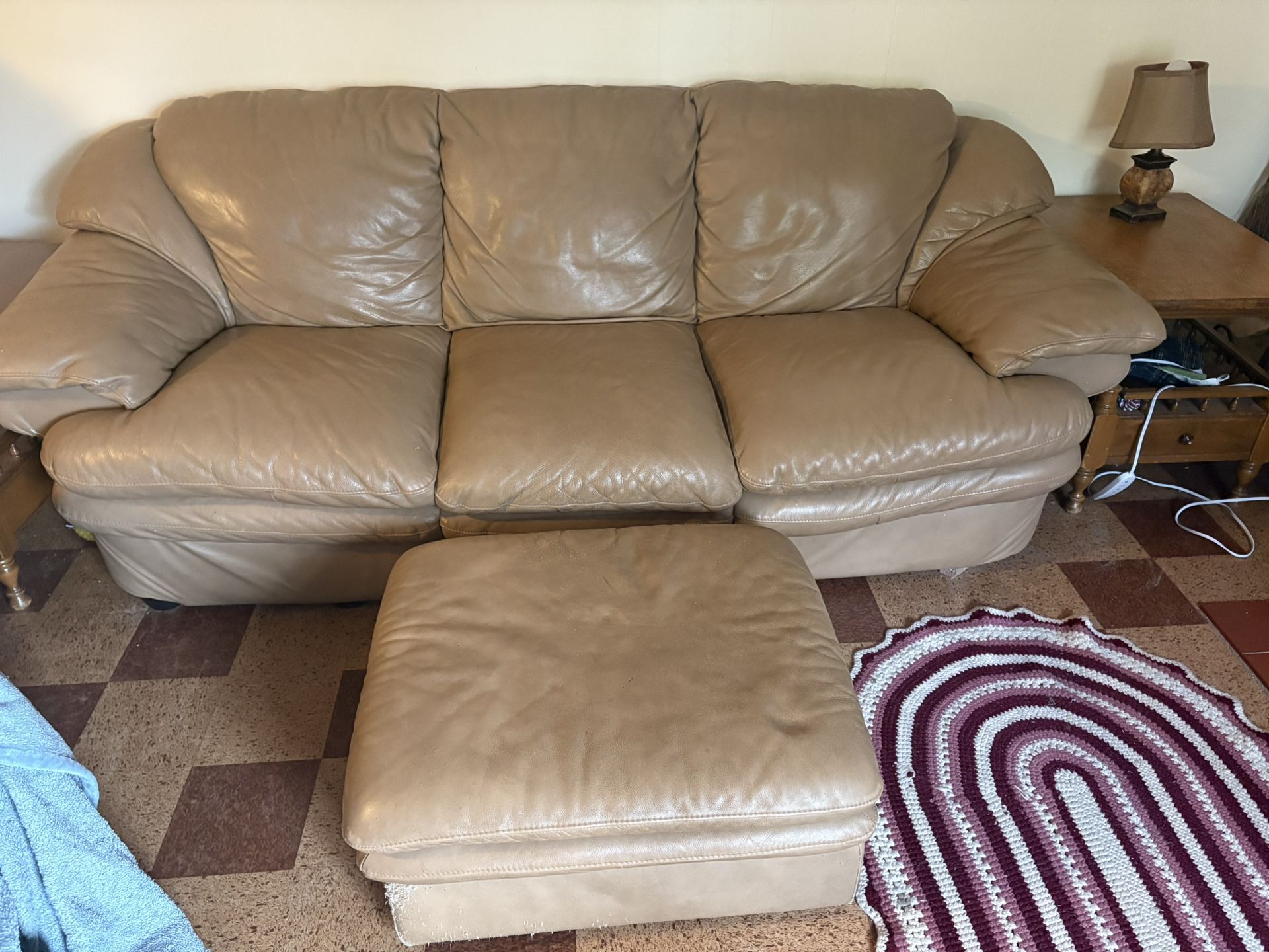 Leather Couch, Love Seat, Chair, & Ottoman