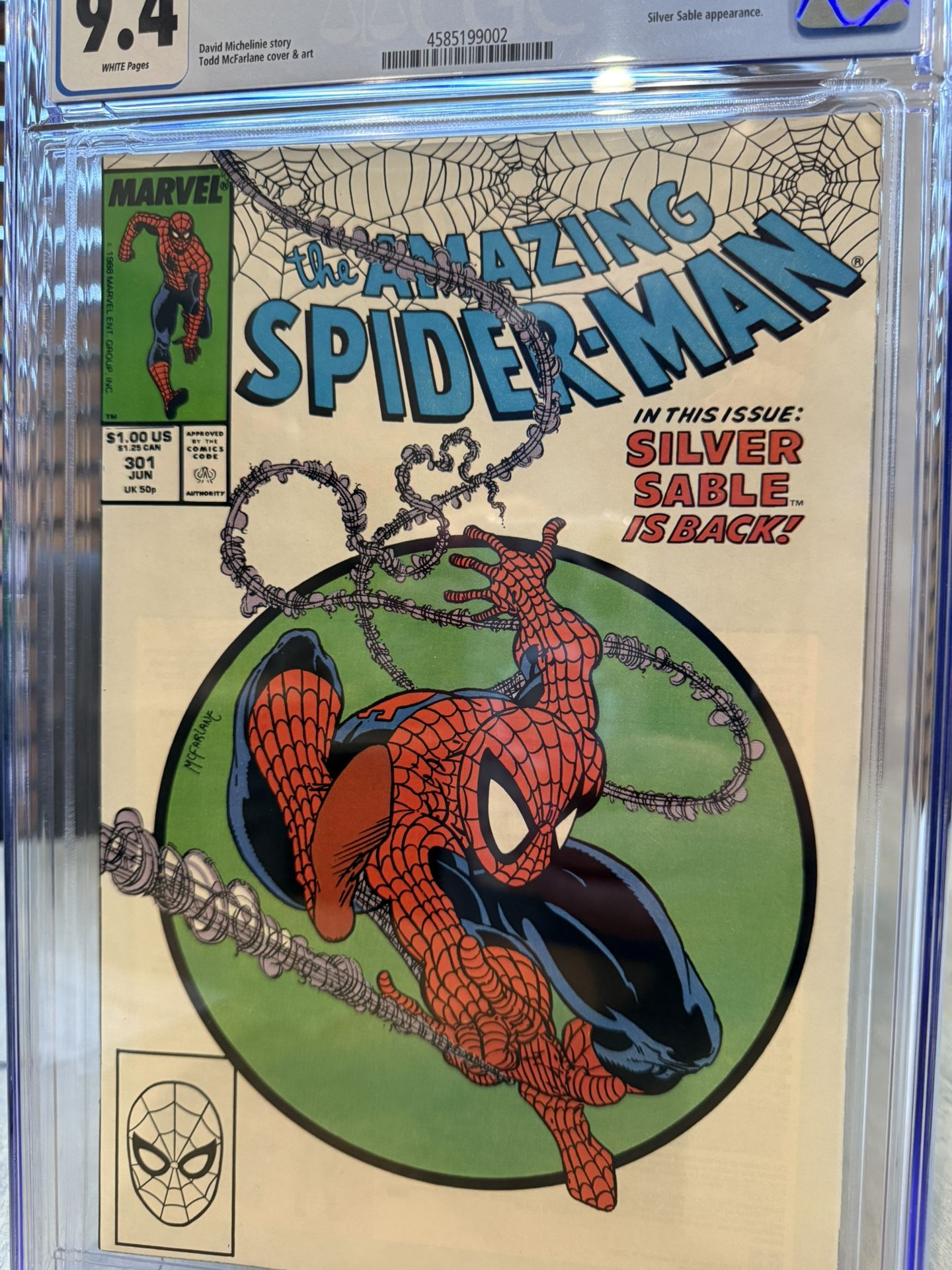 Amazing Spider-Man #301 CGC 9.4 White Pages Comic Book