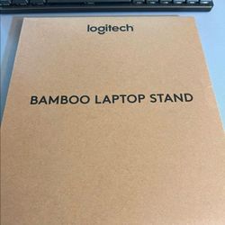 Brand New Logitech Bamboo Wooden Laptop Stand, Provides Great Natural Ventilation.