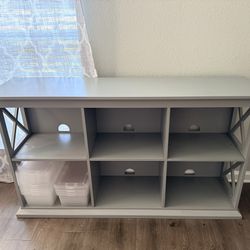 Gray Bookshelf/ Tv Stand 