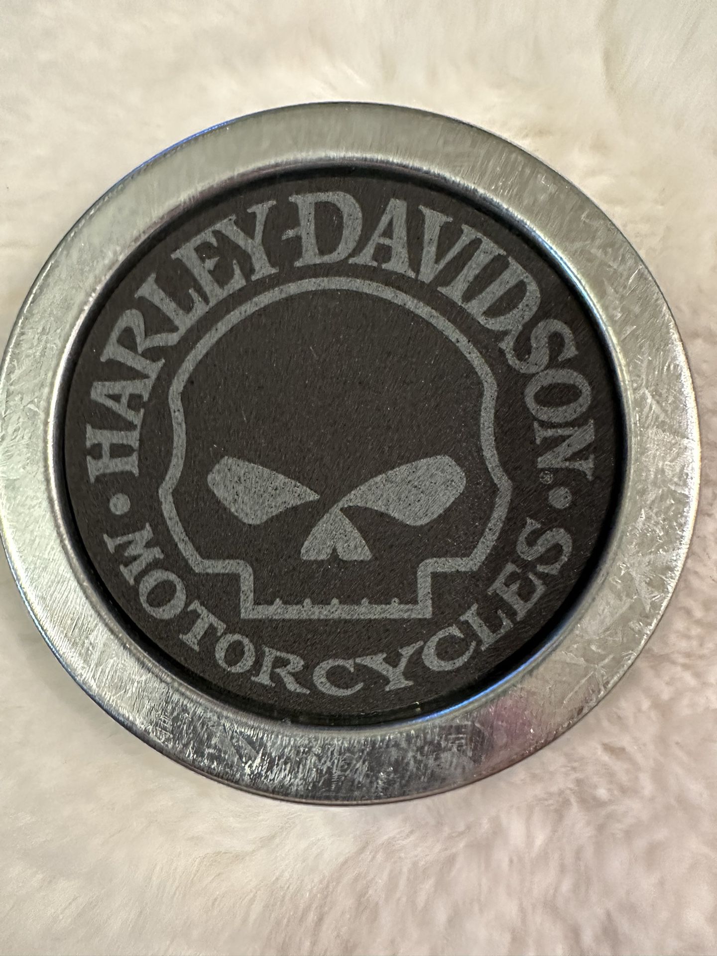 Harley-Davidson  - Skull Coaster Set  - Rubber  & Metal