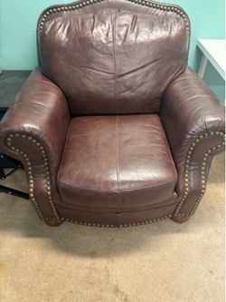 Brown leather chair