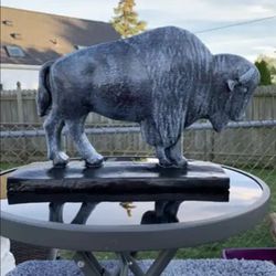 The Old Gray Buffalo Statue
