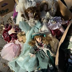 Porcelain dolls, $10 all