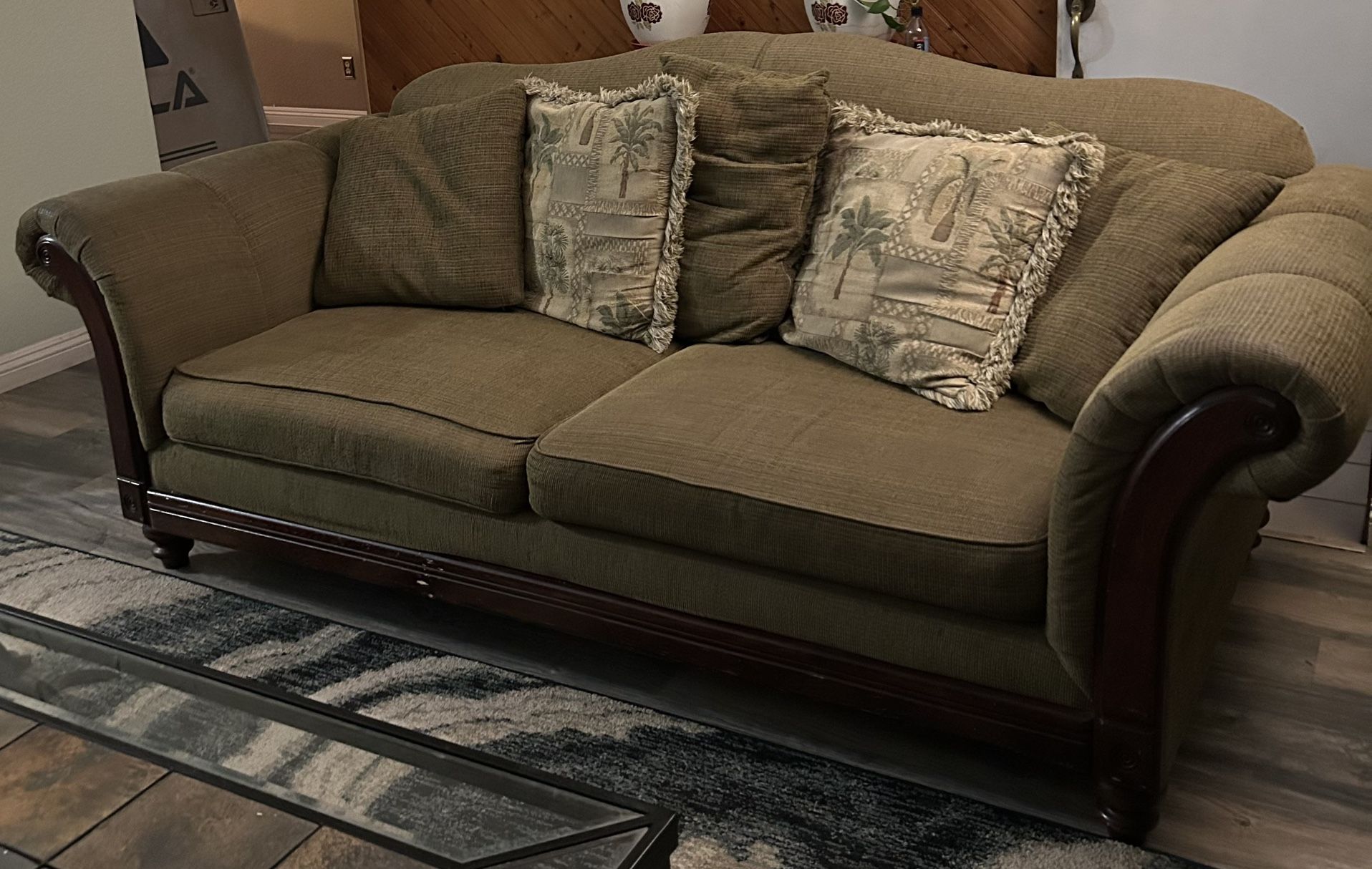 Wood Sofa & Love Set Sofa Set