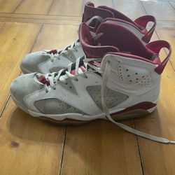 Air Jordan 6 Retro Alternate Hare 2016 Men Size 12 (384664-113)White Red 2