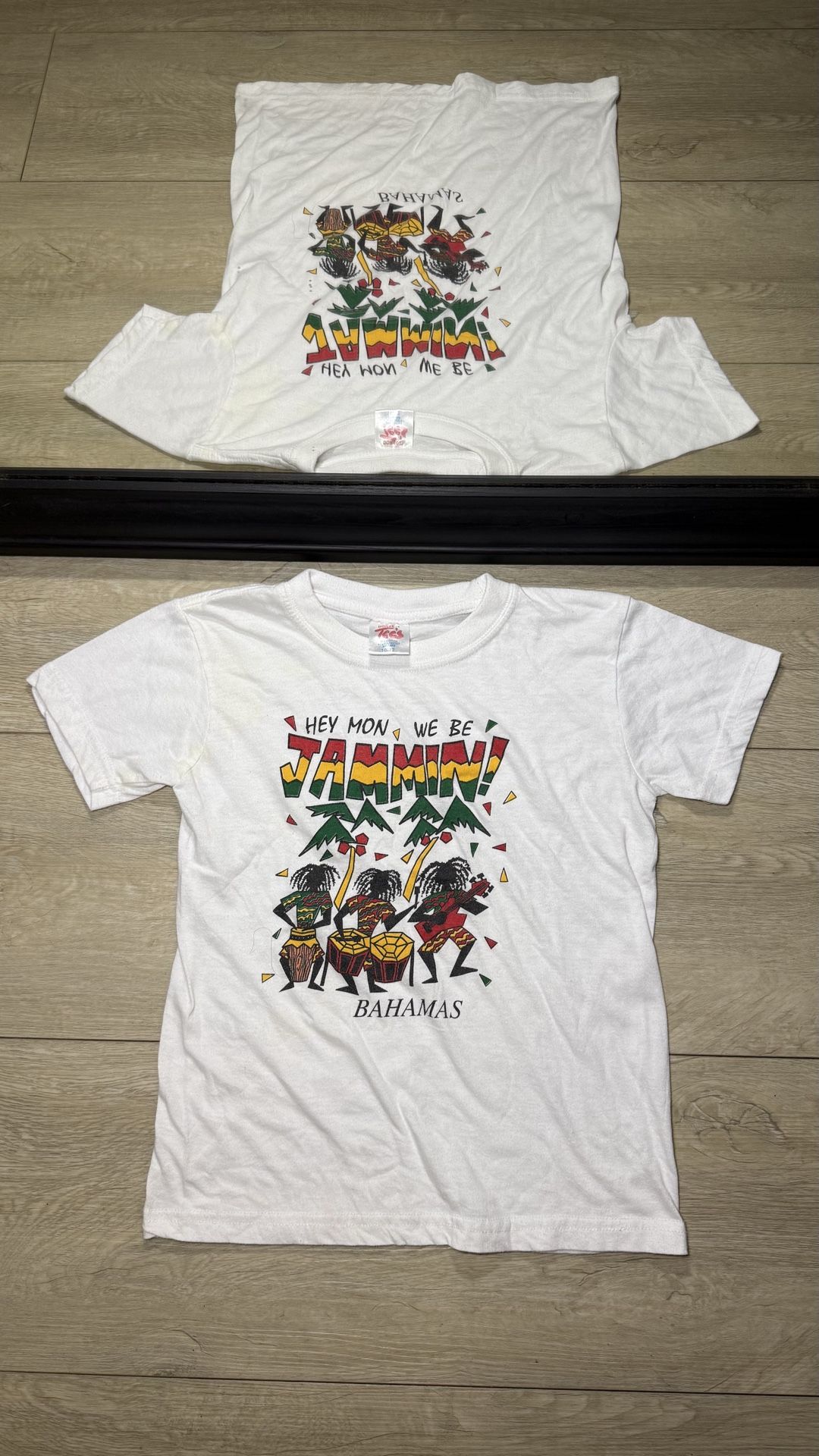 Vintage Kids / Toddlers Hey Mon We Be Jammin Bahamas Shirt