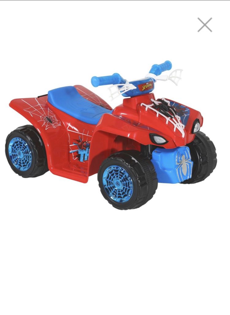 6 volt Spider-Man quad ride on toy car with charger
