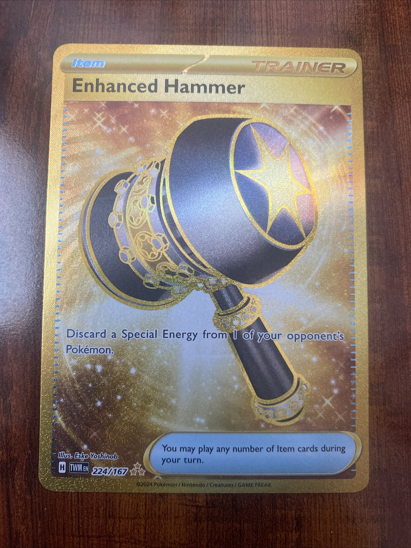 Pokemon Enhanced Hammer Gold Holo Twilight Masquerade 224/167 NM/M PACK FRESH
