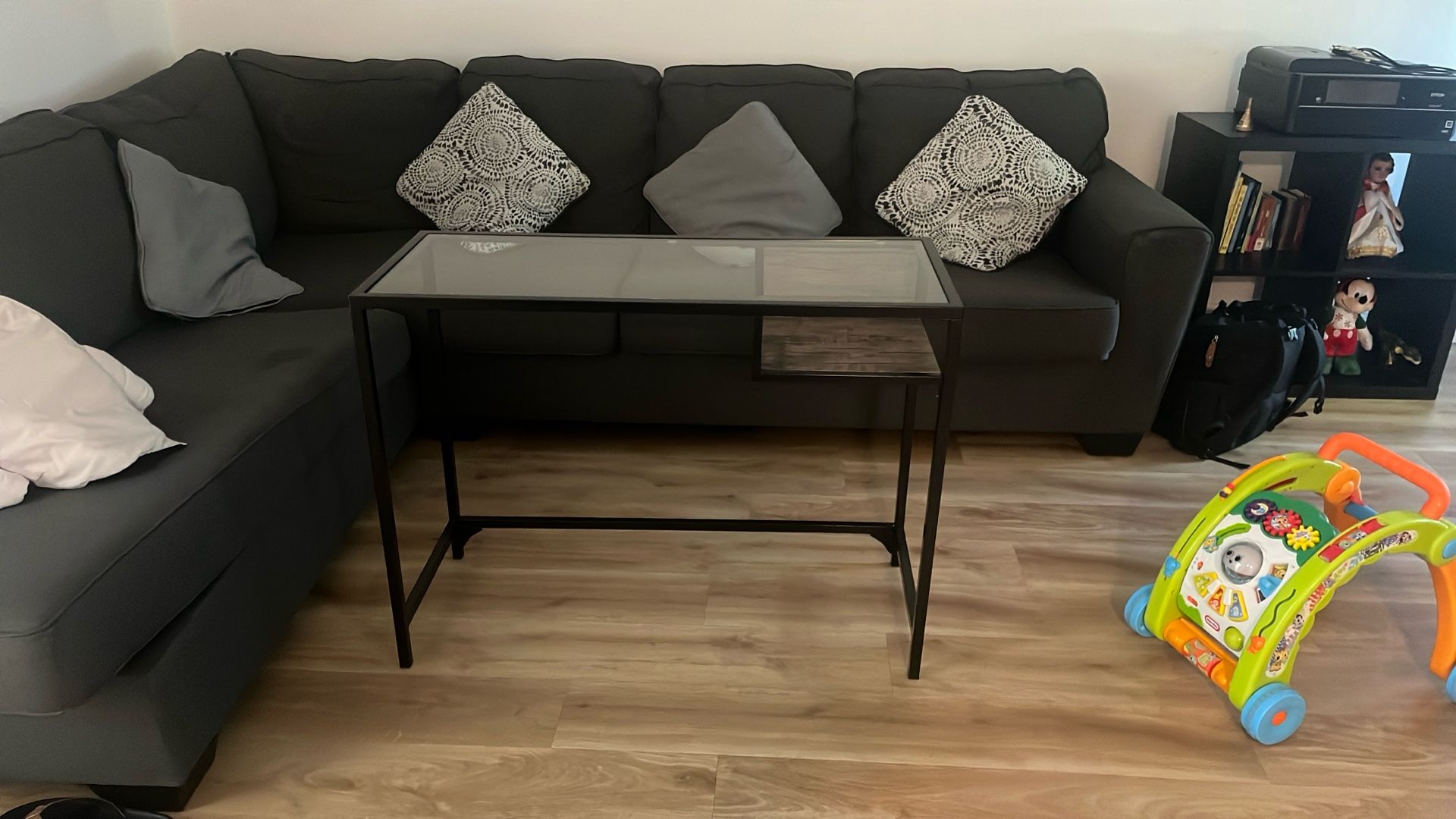 Metal Desk With Glass