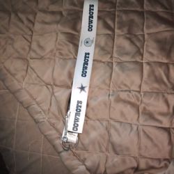 White Dallas Cowboys Keychain 