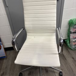 White Leather Office Chair