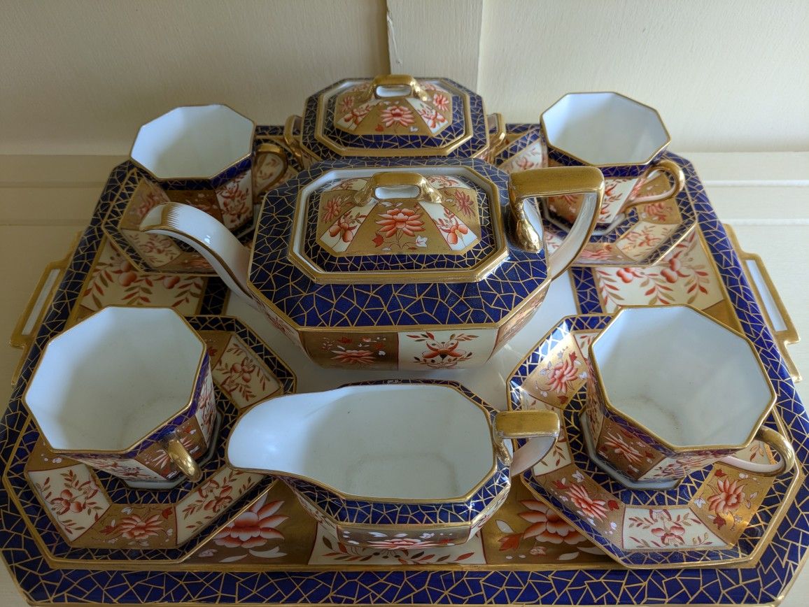 Wedgwood Japanesque Bone China Tea Set Circa 1890s