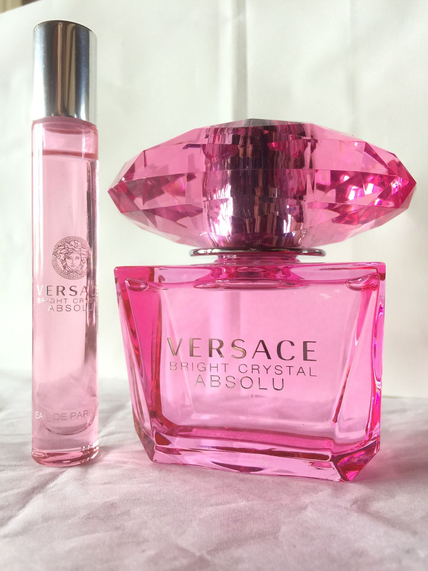 Versace Bright Crystal ABSOLU 3.0oz Eau de Parfum + Eau de Perfume Rollerball