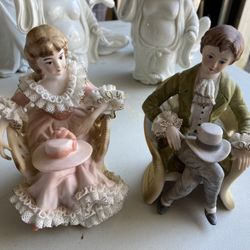 Vintage Ardalt Victorian Figurines (lot of 2)