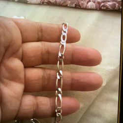 Real 925 Sterling Silver Mens Bracelet