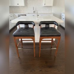 Eichholtz Tazio High Bar Table + 4 Global Views Moderno Bar Stools - Like New - Westbury, NY