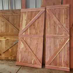 BARN DOORS WITH CEDAR WOOD 