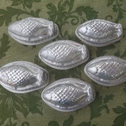 Set Of 6 Vintage Aluminum Fish Shaped Jellly Molds By Nutbrow In England