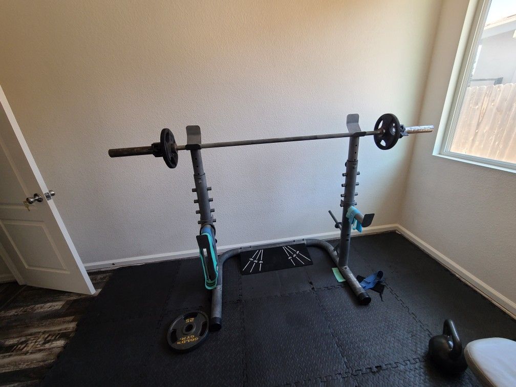Workout Bench And Weights