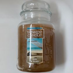 Yankee Candle Sun & Sand Large Jar 22oz Scented Old Label Unburned