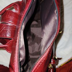 Deep Red Purse Backpack