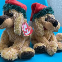 Set of Vintage Ty Beanie Babies Jinglepup from 2001 with Error Tush Tags