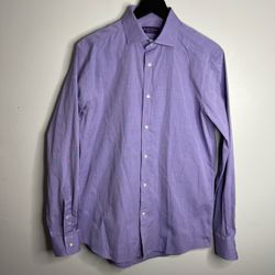 Ralph Lauren Purple Label Long Sleeve Button Down Shirt Size 15.5 Purple