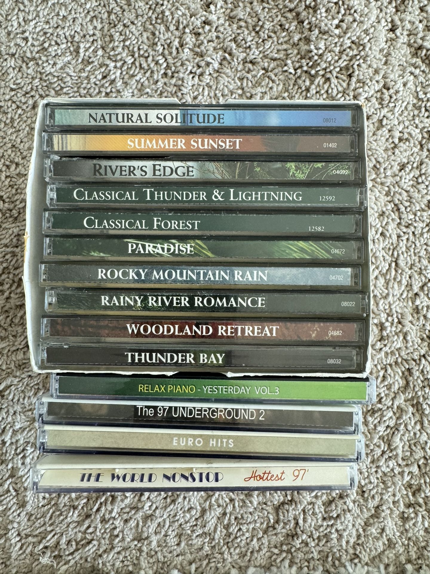 Lot of 14 Mixed Music CDs β Soothing Sounds, Euro Hits, Relax Piano, & More π΅
