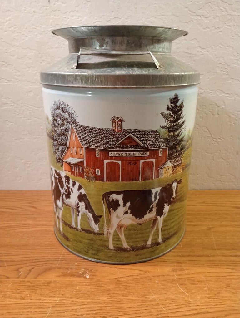 Vintage Collectable Tin Milk Can 