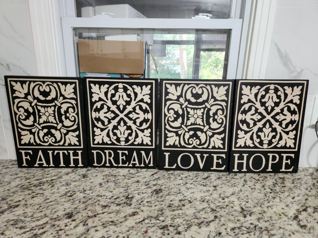 4 Black Faith Canvas