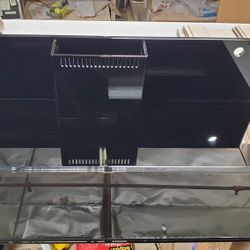 Brand NEW!!  50 GAL - 48x24x10 Rimless 3/4" Thick Tank With Black Back Internal Oveflow