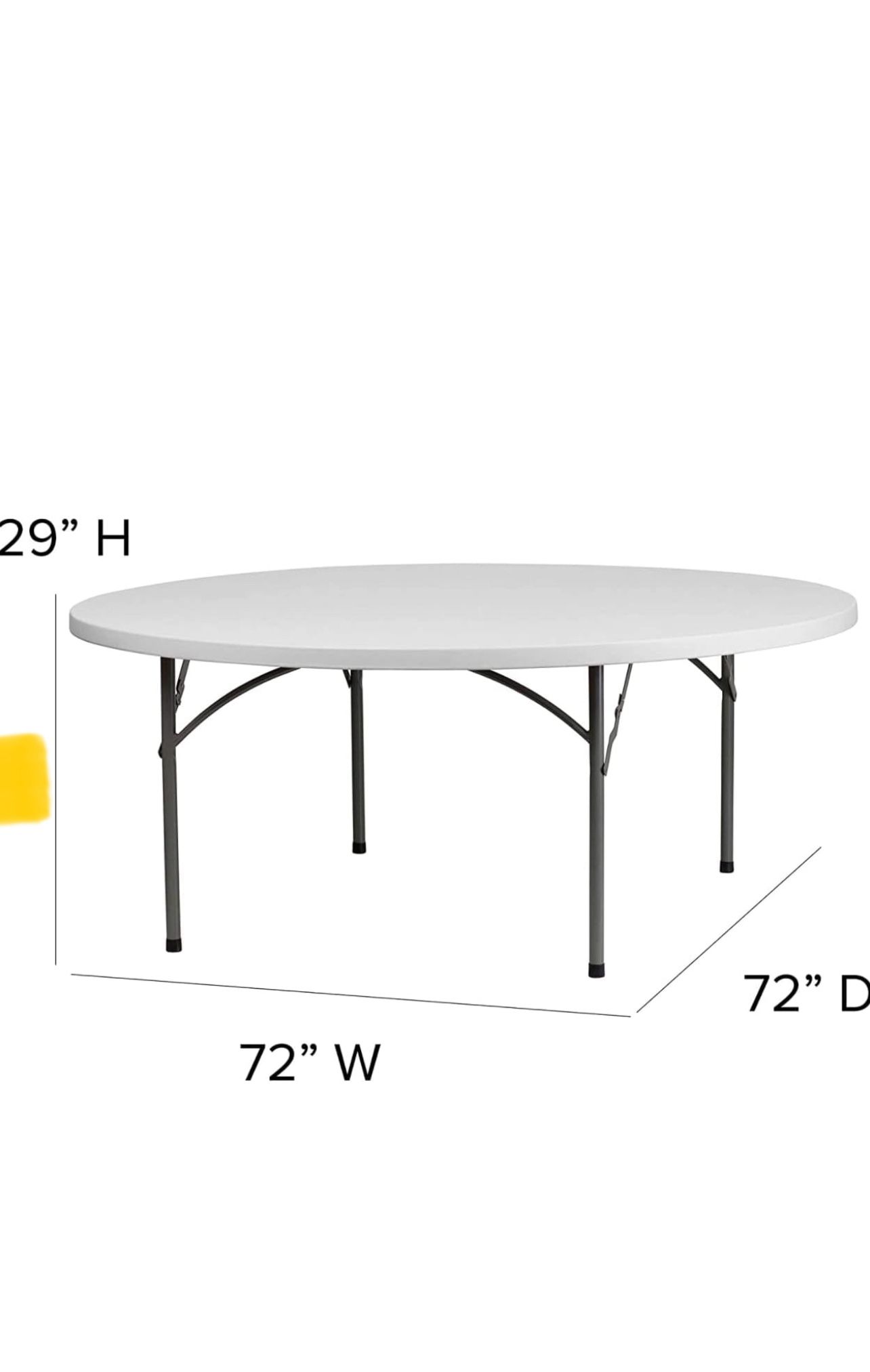 15 72” Heavy Duty Folding Round Tables Perfect To Start A New Business $220 Each