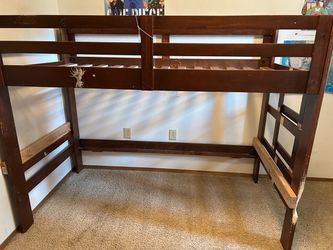 Wooden bunk bed frame