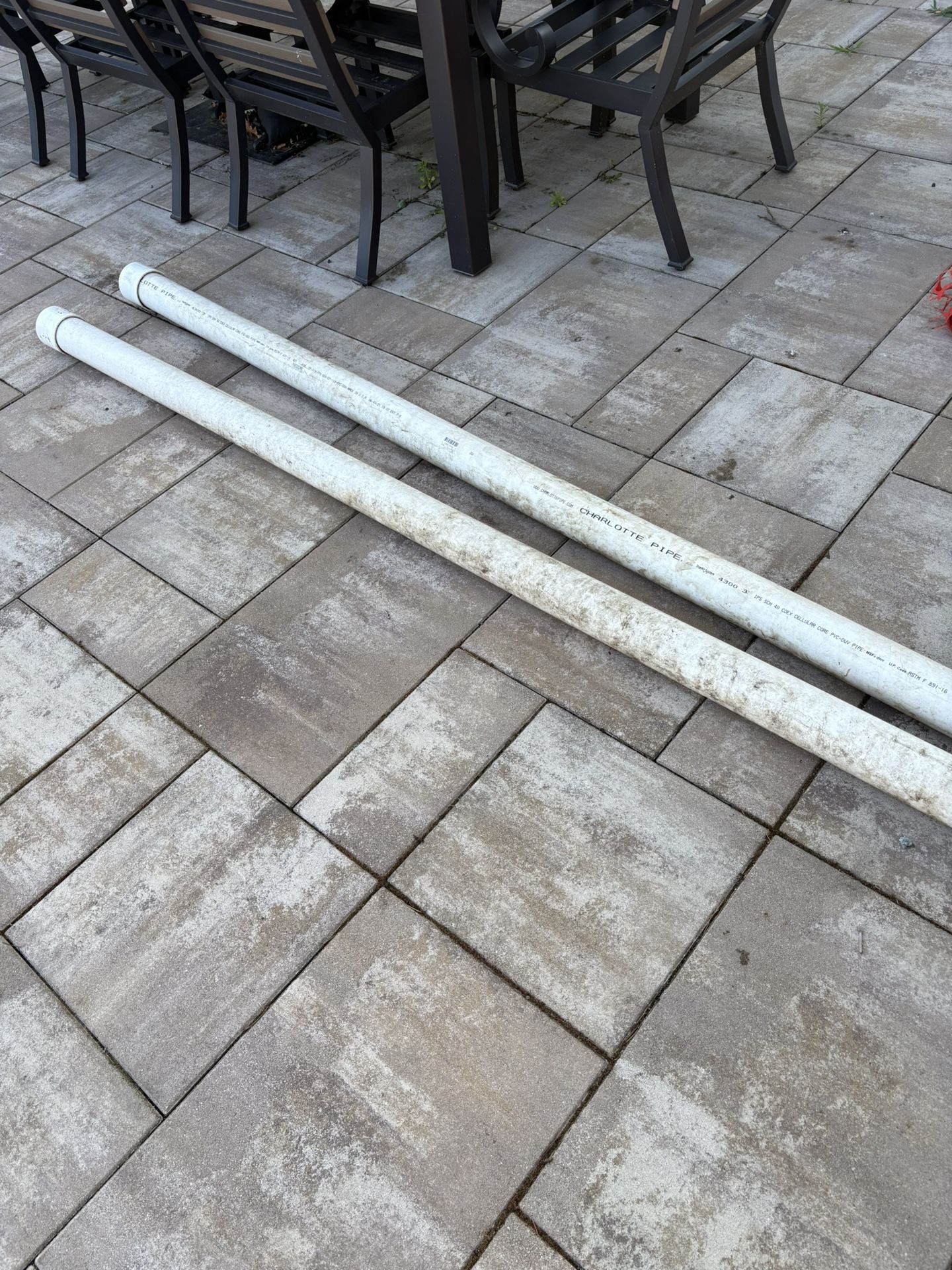 2 Sections Of 10’ Schedule 40 PVC pipe (4” Dia)