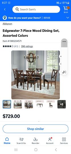 Dining table with 6 chairs