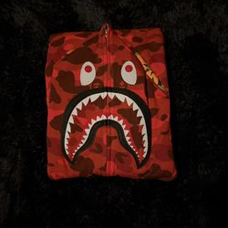 Red Camo Shark Zipup