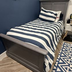 Wood Twin bed & Box spring 