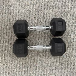 Dumbbells and FREE 15lb bar with plates 
