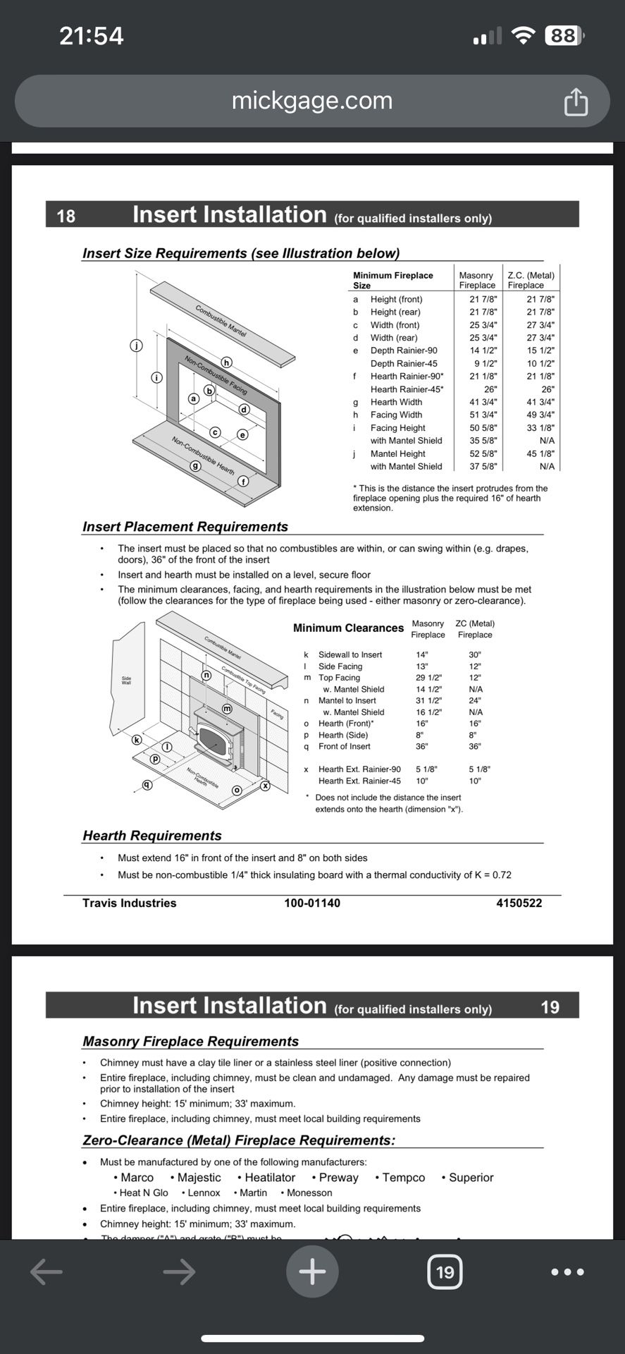 AVALON RAINIER WOOD INSERT for Sale in WA OfferUp