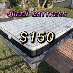  BRAND NEW PILLOW TOP MATTRESSES ✅ COLCHONES NUEVOS PILLOW TOP 💯‼️   QUEEN SIZE $150 ❌ $210 With Box Spring   FULL SIZE $140❌ $200 With Box Spring💥 