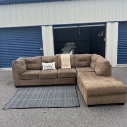 Brown Ashley Sectional Couch Free Delivery & Install