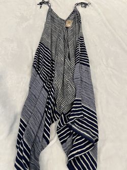 Harem blue white striped jumpsuit  One size- XS-XL By Kathmandu