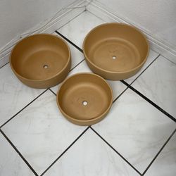 Terracotta Low Bowls Planters-Terracotta Bowls Pots-(14”$25-12”$20 and 10”$15 each)