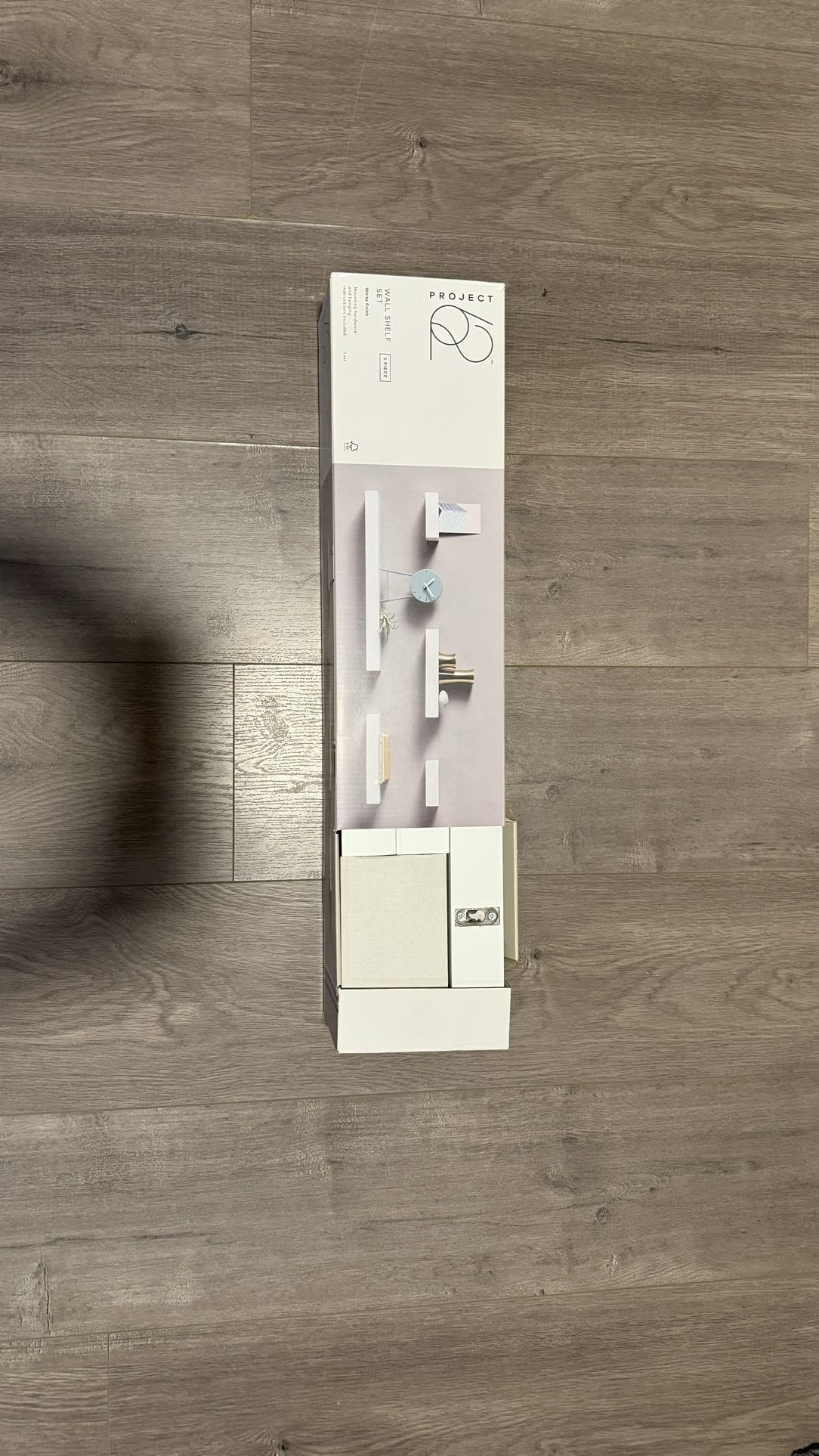 5pc Modern White Wall Shelves UN-USED