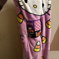 hello kitty halloween twin blanket