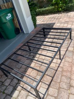 KERAMIK 14 Inch High Twin Bed Frames No Box Spring Needed, Metal Bed Frame Twin Size $40