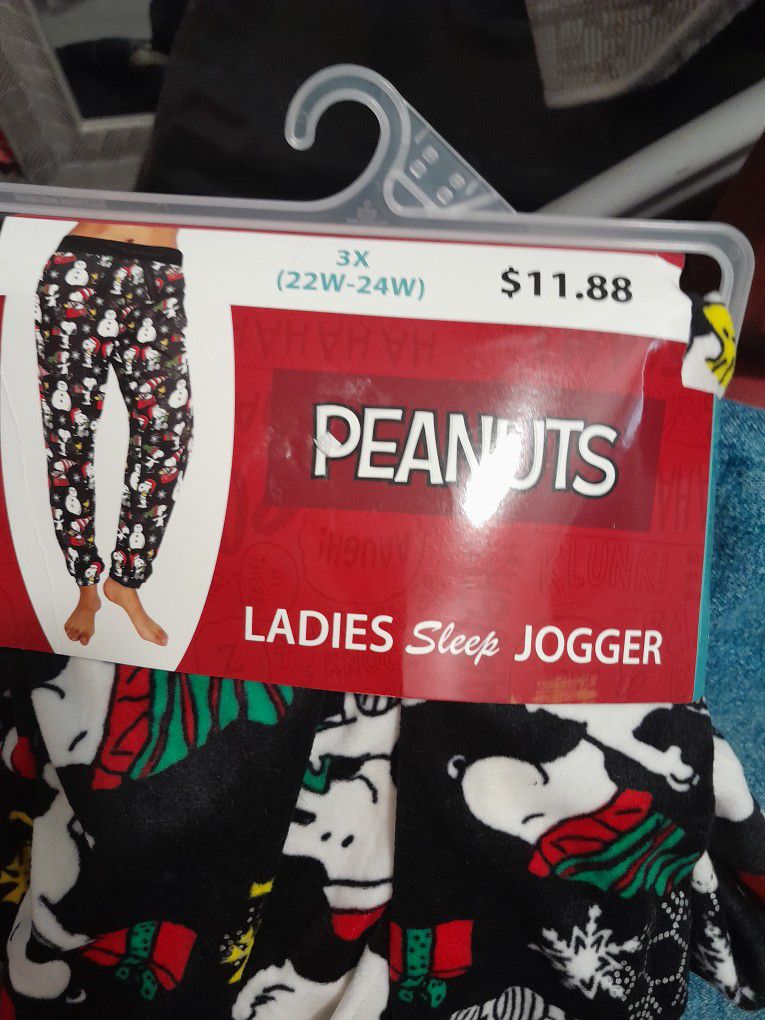Ladies Peanut Velour Sleep Jogger Pants