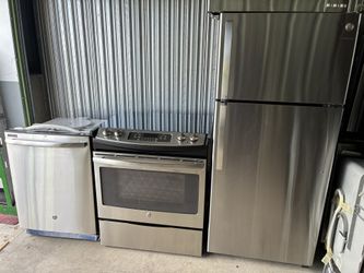 4 pieces kitchen package stainless steel, electric stove. 30 days warranty!