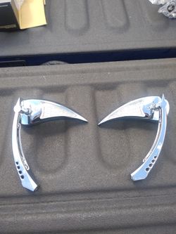 Chrome tear drop LED turn signal motorcycle mirrors for Harley-Davidson